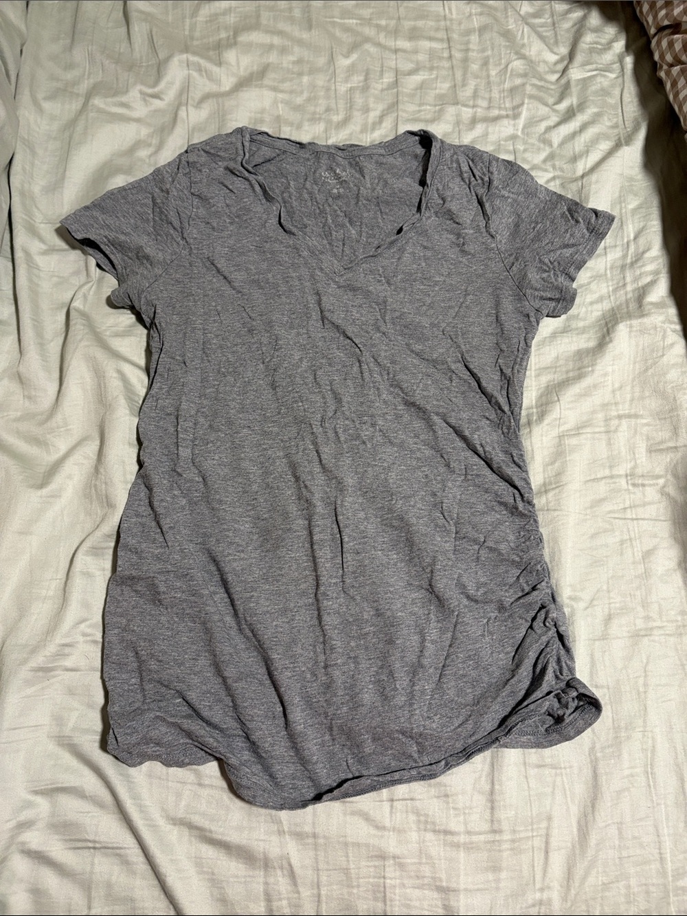 Everyday Maternity V-Neck Women's Tee - Gray